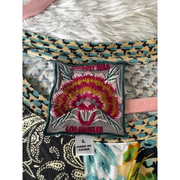 Beautiful Johnny Was shift dress; great pattern, sz Large EUC - Picture 5 of 5